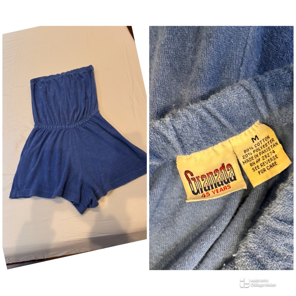 Vintage Threes Company Terry Cloth Romper